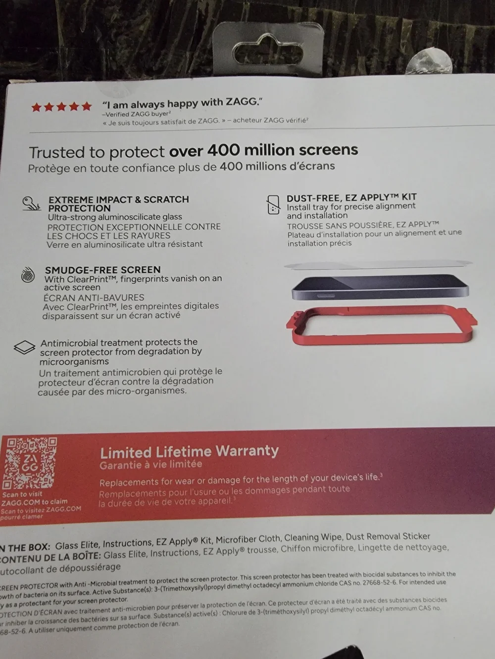 InvisibleShield Glass Elite Screen Protector for iPad A16, 10th Gen.